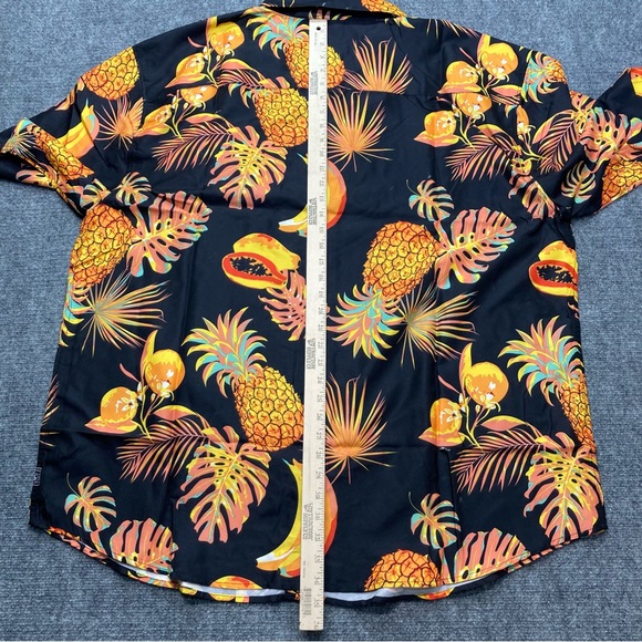 Southpole Hawaiian Shirt Mens 5XB Black Pineapple Banana Papaya Floral NWT - Picture 8 of 8